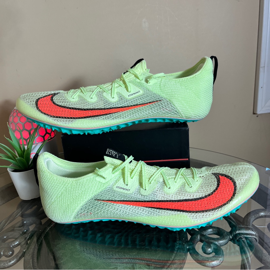 Nike Track Spikes Zoom Superfly Elite 2 ‘Barely Volt’ Cd4382-700 Men’s Size 14